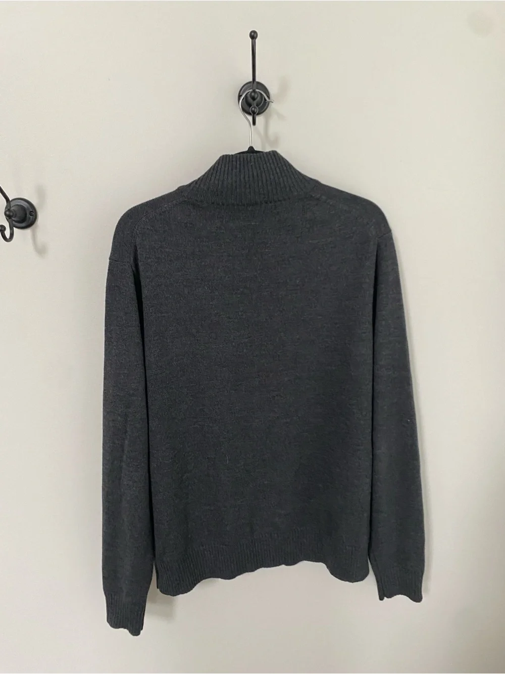 J.Crew Italian 100% Soft Merino Wool Full-Zip Sweater L Mens